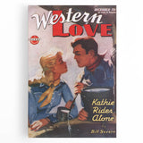 Vintage Magazine Cover Art – Western Love Classic Romance Print