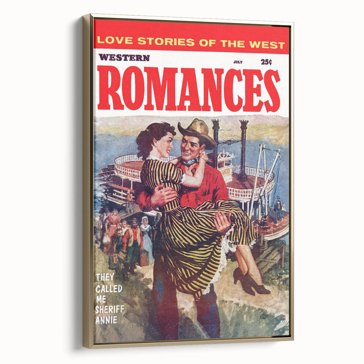 Vintage Magazine Cover Art – Western Romances Classic Print