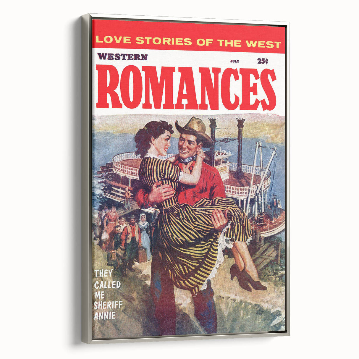 Vintage Magazine Cover Art – Western Romances Classic Print