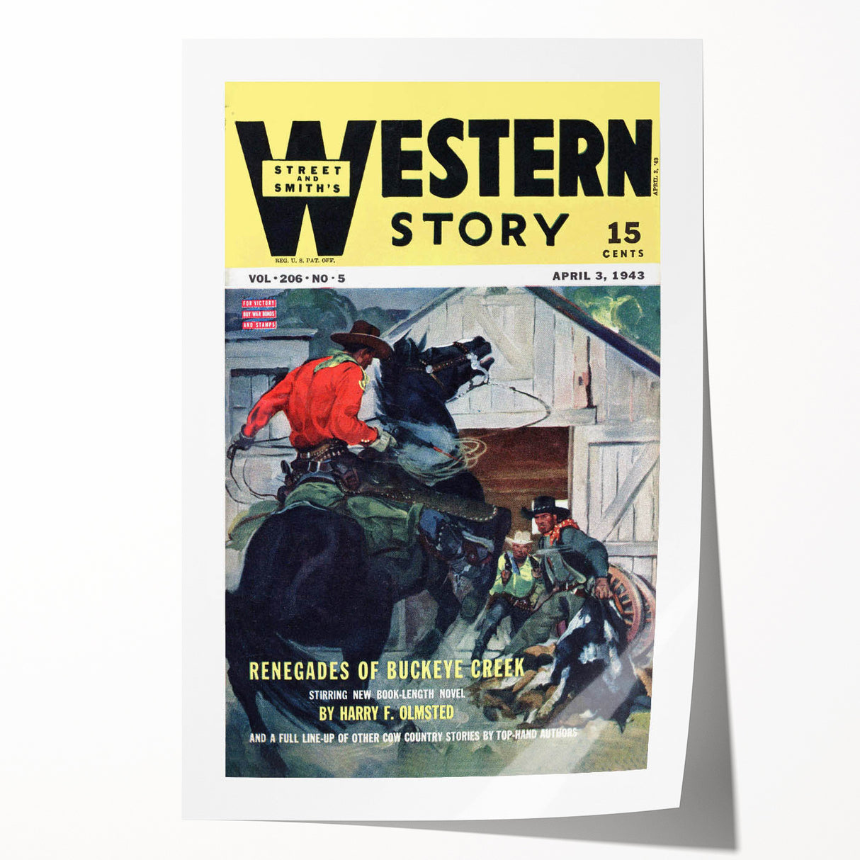 Vintage Magazine Cover Art – Western Story Classic Print