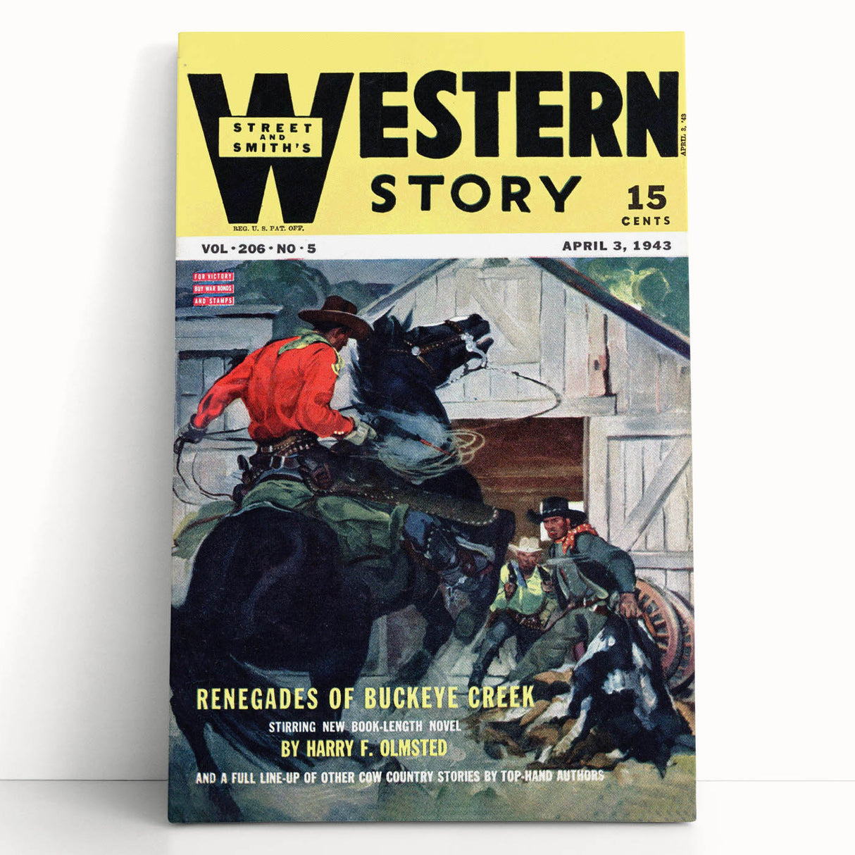 Vintage Magazine Cover Art – Western Story Classic Print