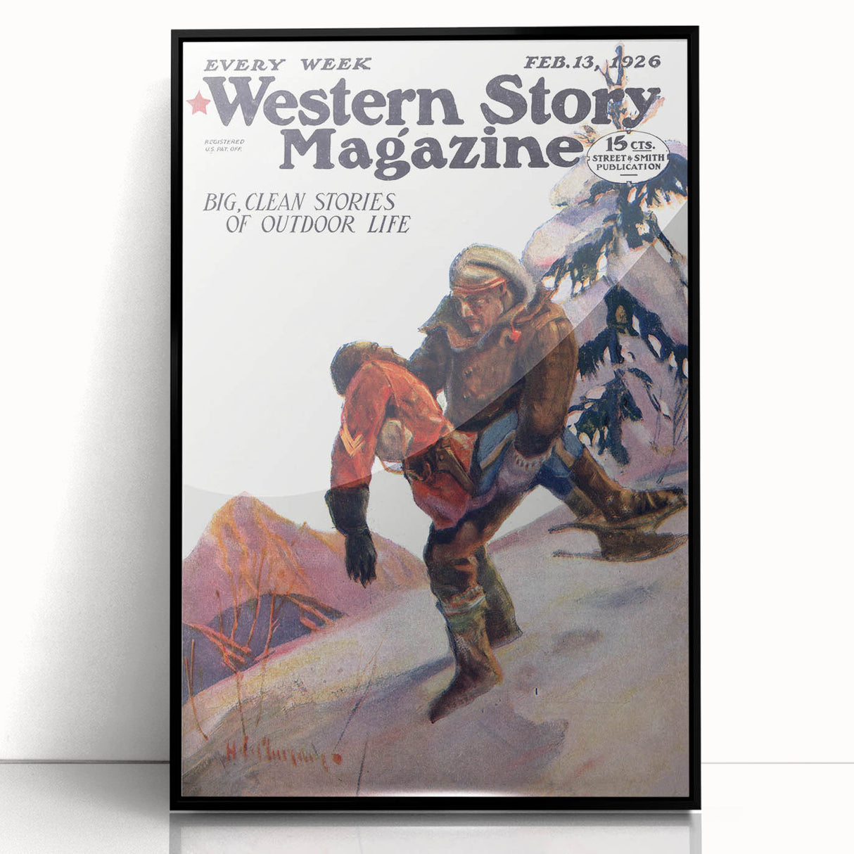 Vintage Magazine Cover Art – Western Story Outdoor Life Print