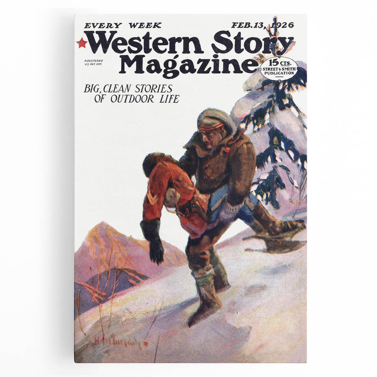 Vintage Magazine Cover Art – Western Story Outdoor Life Print