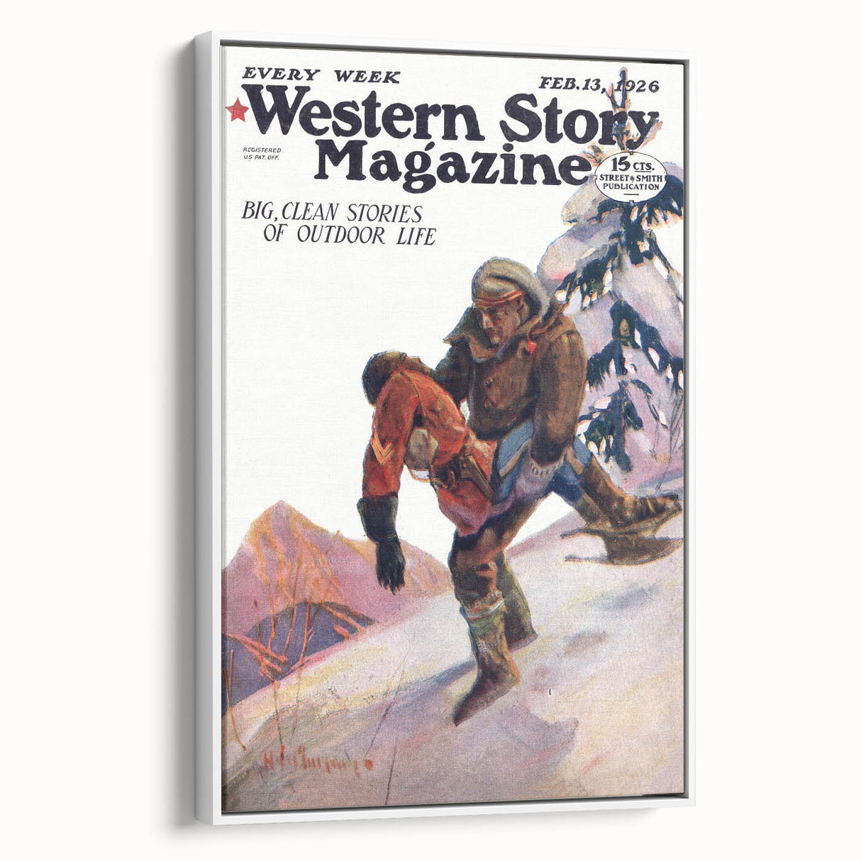 Vintage Magazine Cover Art – Western Story Outdoor Life Print