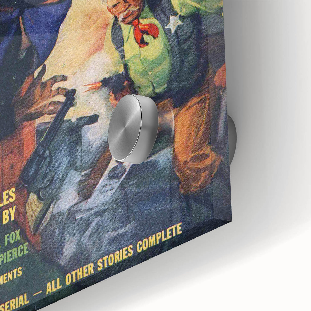Vintage Magazine Cover Art – Western Story Action Print