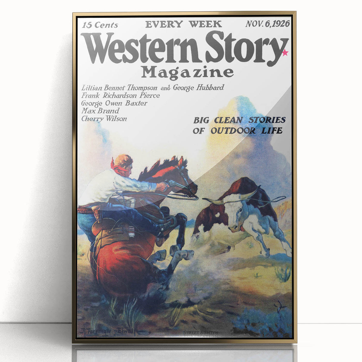 Vintage Magazine Cover Art – Western Story Outdoor Adventure Print