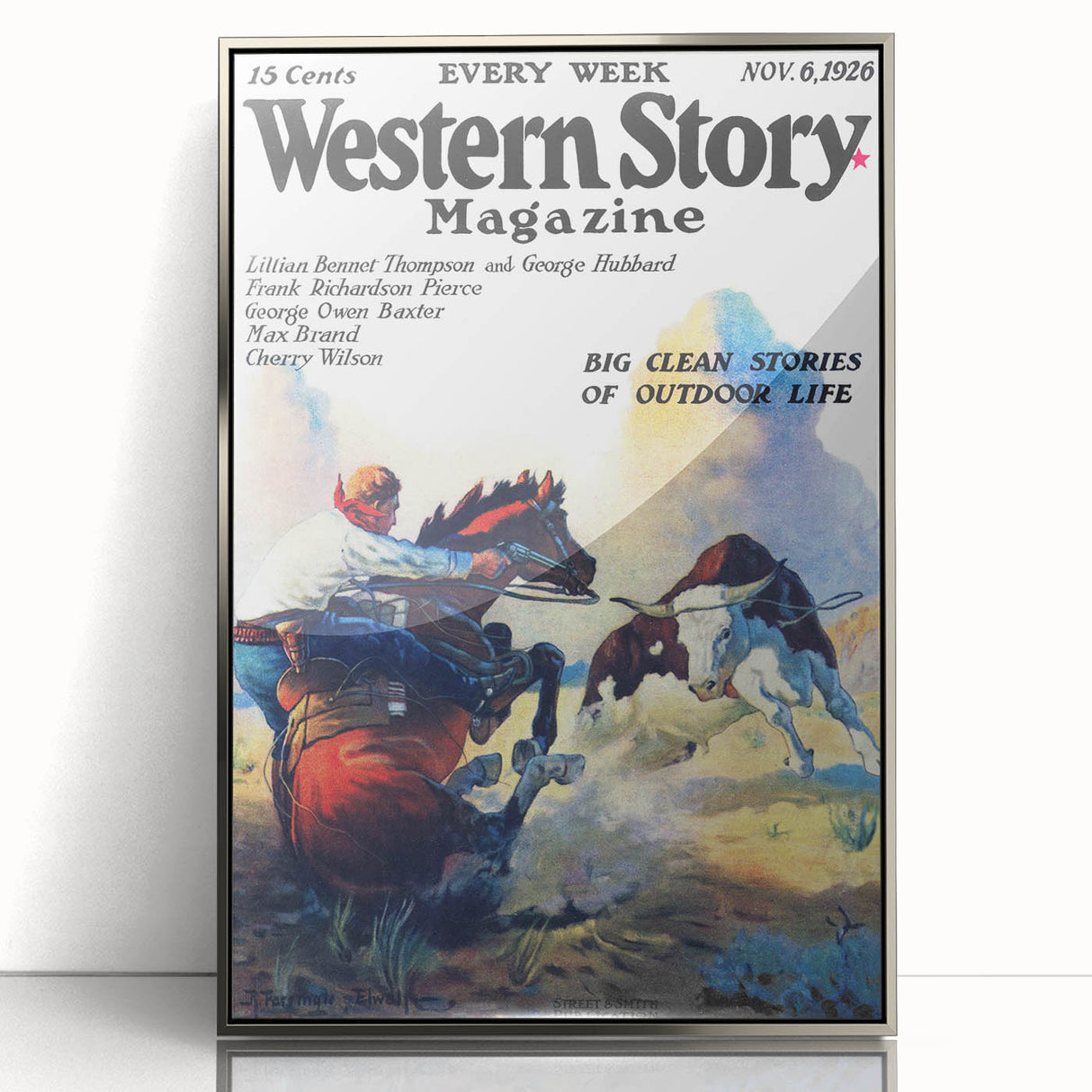 Vintage Magazine Cover Art – Western Story Outdoor Adventure Print