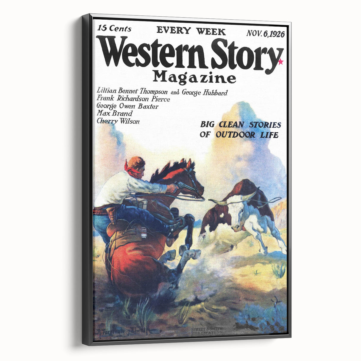 Vintage Magazine Cover Art – Western Story Outdoor Adventure Print