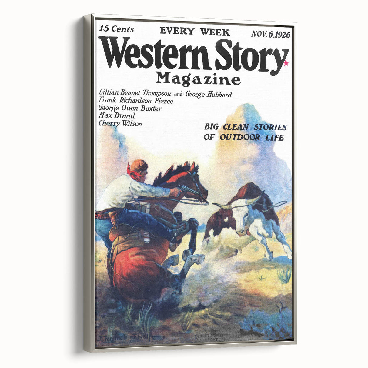 Vintage Magazine Cover Art – Western Story Outdoor Adventure Print