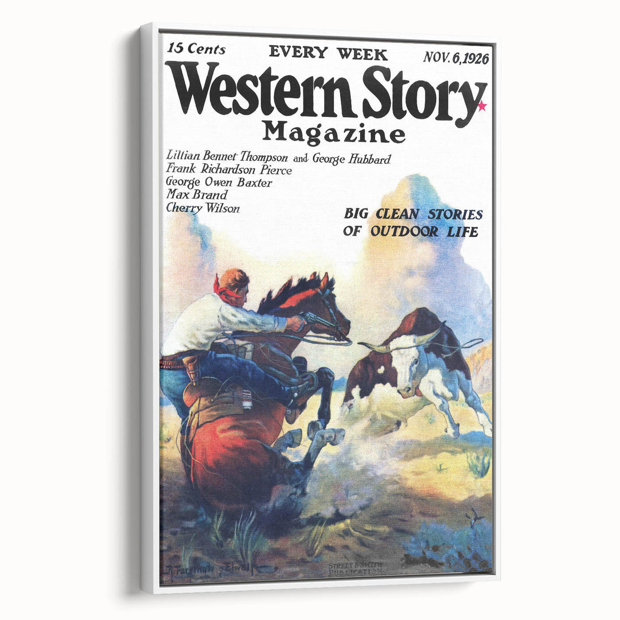 Vintage Magazine Cover Art – Western Story Outdoor Adventure Print
