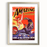 Vintage Magazine Cover Art - Amazing Stories Lord of the Crystal Bow