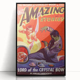 Vintage Magazine Cover Art - Amazing Stories Lord of the Crystal Bow