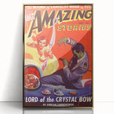 Vintage Magazine Cover Art - Amazing Stories Lord of the Crystal Bow