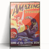 Vintage Magazine Cover Art - Amazing Stories Lord of the Crystal Bow