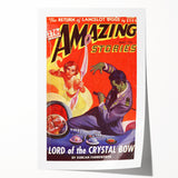 Vintage Magazine Cover Art - Amazing Stories Lord of the Crystal Bow