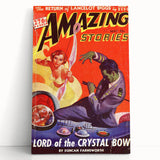 Vintage Magazine Cover Art - Amazing Stories Lord of the Crystal Bow