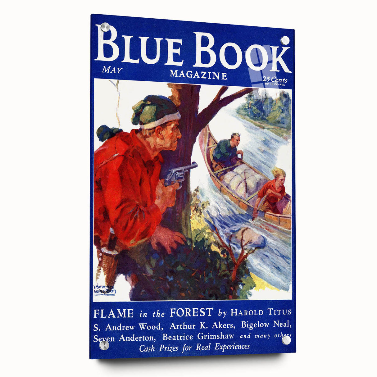 Vintage Magazine Cover Art – Flame in the Forest Retro Print
