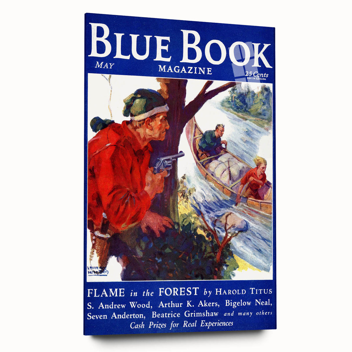 Vintage Magazine Cover Art – Flame in the Forest Retro Print