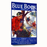 Vintage Magazine Cover Art – Flame in the Forest Retro Print