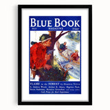 Vintage Magazine Cover Art – Flame in the Forest Retro Print