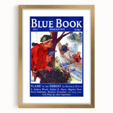 Vintage Magazine Cover Art – Flame in the Forest Retro Print