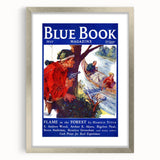 Vintage Magazine Cover Art – Flame in the Forest Retro Print