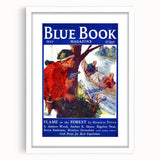 Vintage Magazine Cover Art – Flame in the Forest Retro Print
