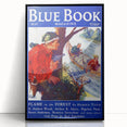 Vintage Magazine Cover Art – Flame in the Forest Retro Print