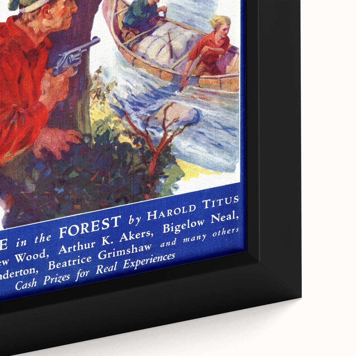 Vintage Magazine Cover Art – Flame in the Forest Retro Print