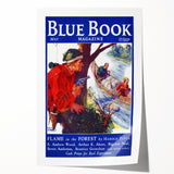 Vintage Magazine Cover Art – Flame in the Forest Retro Print