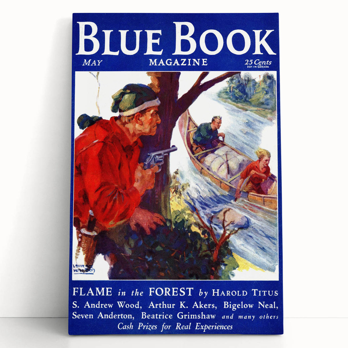 Vintage Magazine Cover Art – Flame in the Forest Retro Print