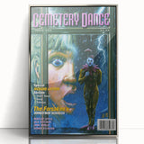 Vintage Cemetery Dance Cover Art – Clown in the Rain Retro Print