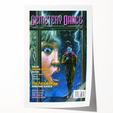 Vintage Cemetery Dance Cover Art – Clown in the Rain Retro Print