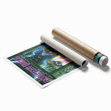 Vintage Cemetery Dance Cover Art – Clown in the Rain Retro Print