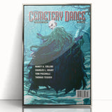 Vintage Cemetery Dance Cover Art – Dark Figure in Winter Retro Print