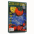 Vintage Cemetery Dance Cover Art – Halloween Pumpkin Retro Print