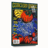 Vintage Cemetery Dance Cover Art – Halloween Pumpkin Retro Print