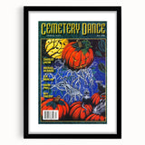 Vintage Cemetery Dance Cover Art – Halloween Pumpkin Retro Print