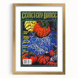 Vintage Cemetery Dance Cover Art – Halloween Pumpkin Retro Print