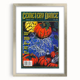 Vintage Cemetery Dance Cover Art – Halloween Pumpkin Retro Print