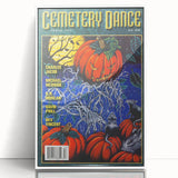 Vintage Cemetery Dance Cover Art – Halloween Pumpkin Retro Print