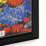 Vintage Cemetery Dance Cover Art – Halloween Pumpkin Retro Print