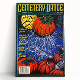Vintage Cemetery Dance Cover Art – Halloween Pumpkin Retro Print