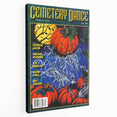 Vintage Cemetery Dance Cover Art – Halloween Pumpkin Retro Print