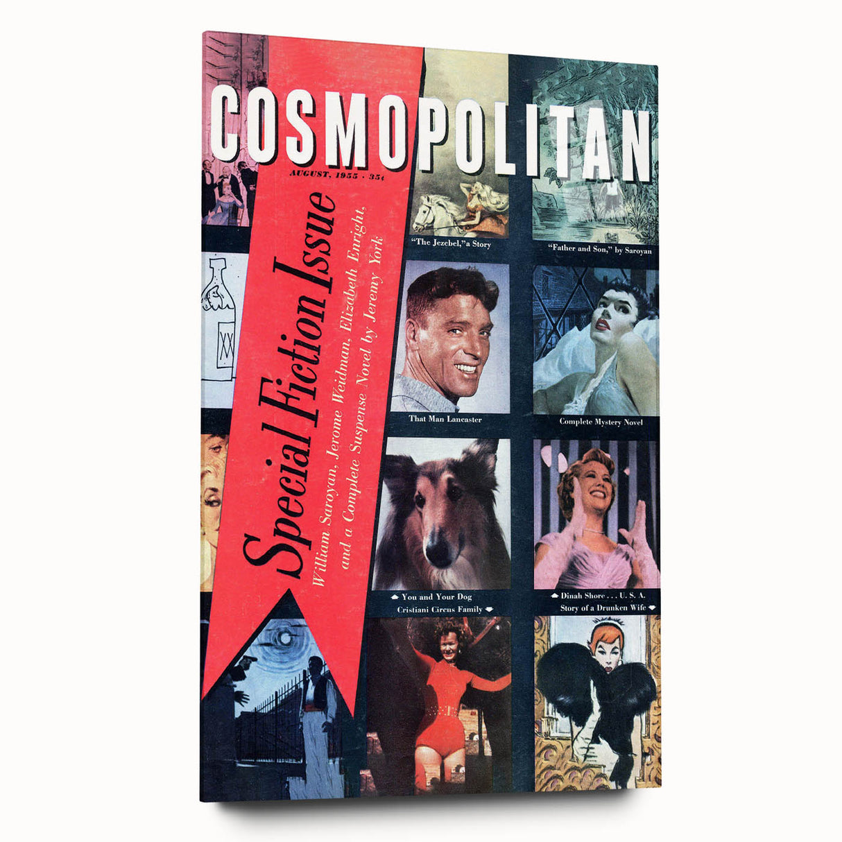 Vintage Cosmopolitan Magazine Cover Art – Fiction Issue