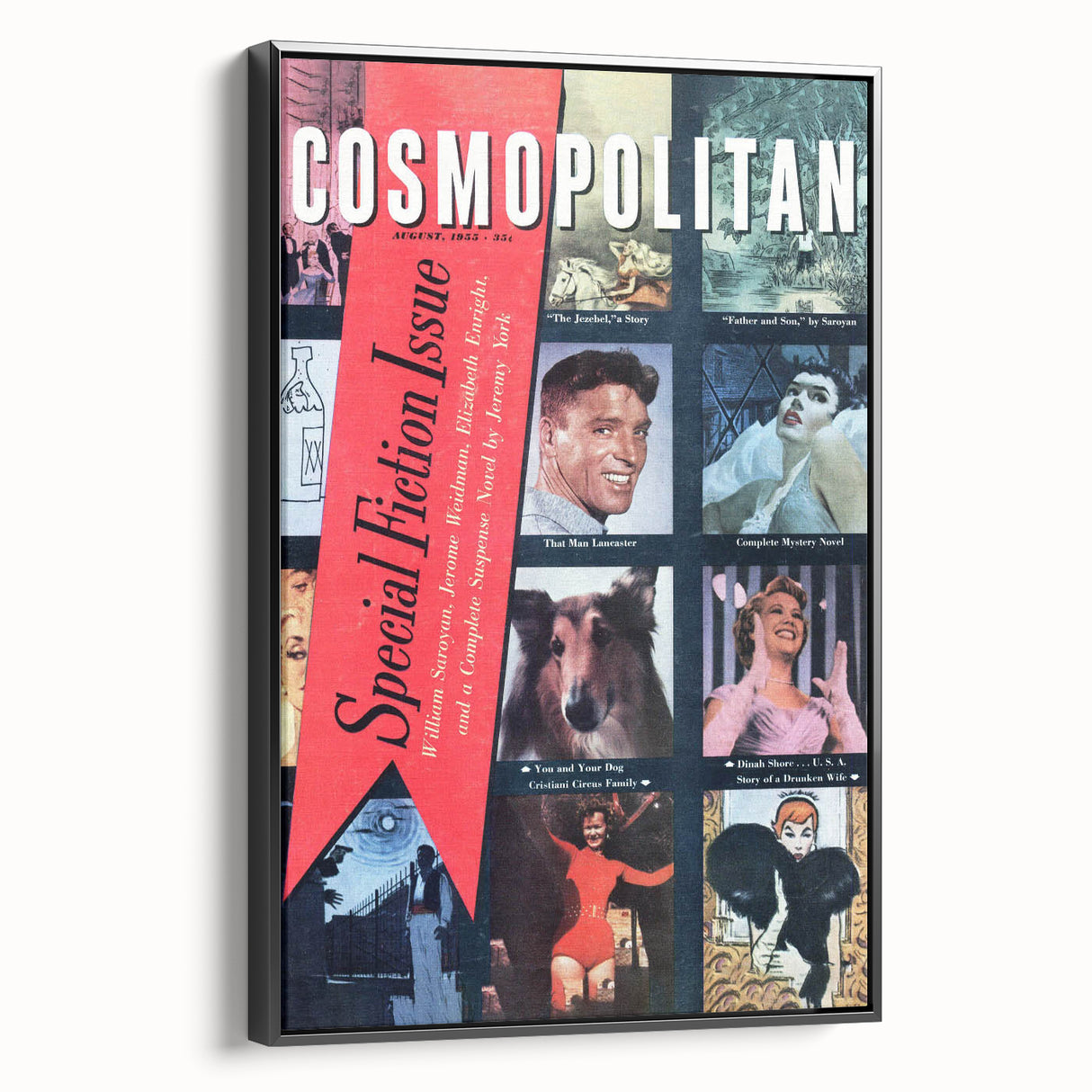 Vintage Cosmopolitan Magazine Cover Art – Fiction Issue