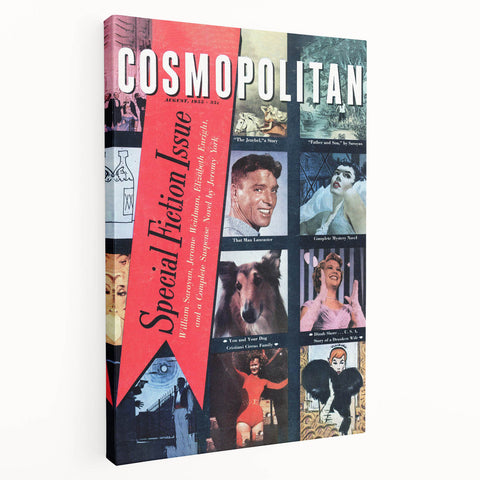 Vintage Cosmopolitan Magazine Cover Art – Fiction Issue