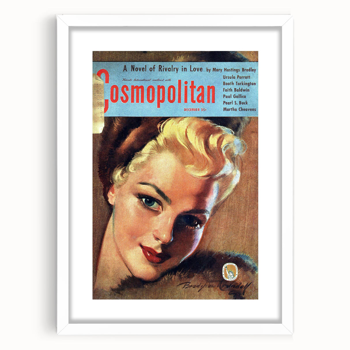 Vintage Cosmopolitan Magazine Cover Art – December 1955