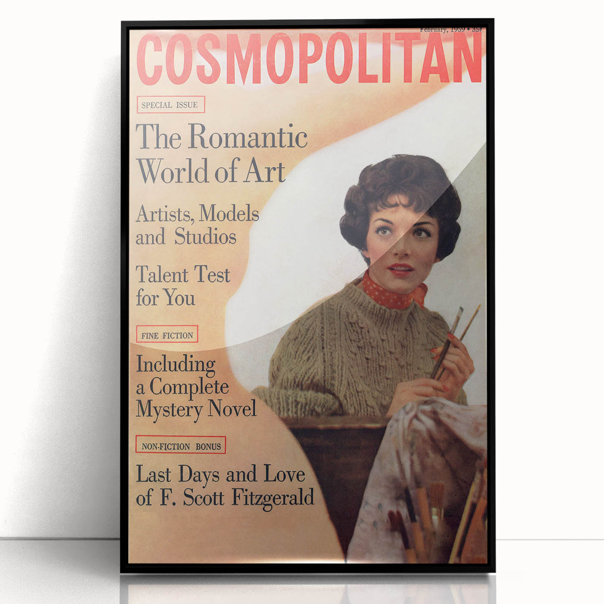 Vintage Cosmopolitan Magazine Cover Art – February 1959