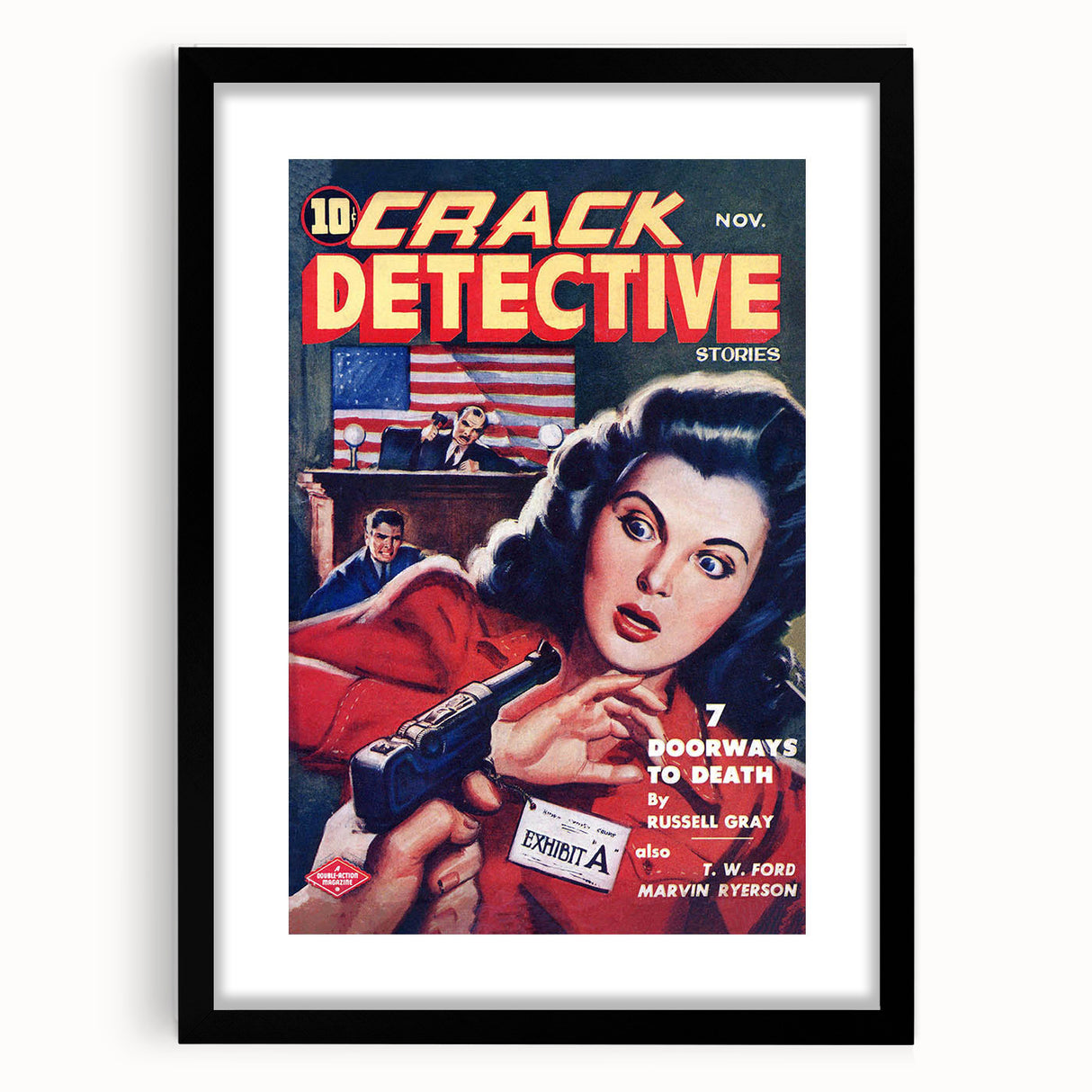 Vintage Crack Detective Magazine Cover Art – November Issue